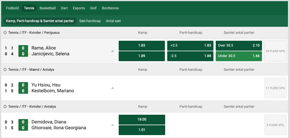 Live-odds-hos-Mr-Green-Sport